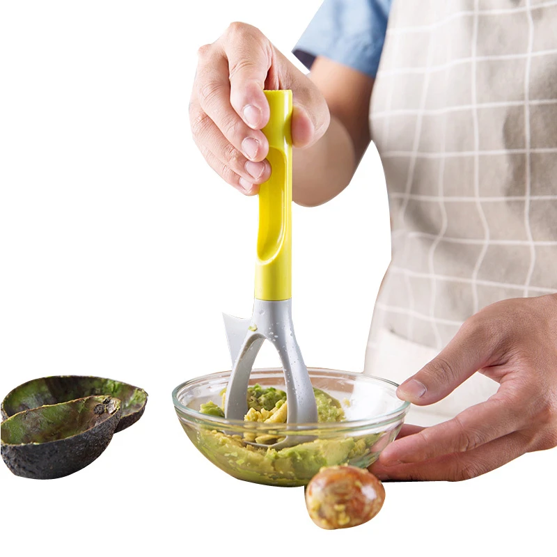 Avocado Slicer Plastic Fruit Pitter Corer Scoop Vegetable Fruit Masher 5 in 1