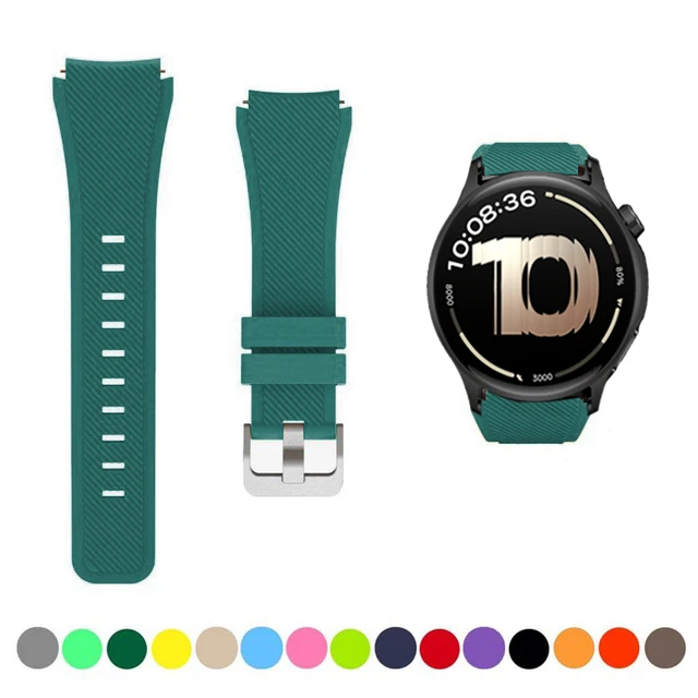 Sport Silicone Bracelet 22mm Watch Strap - Universal Smartwatch Accessory