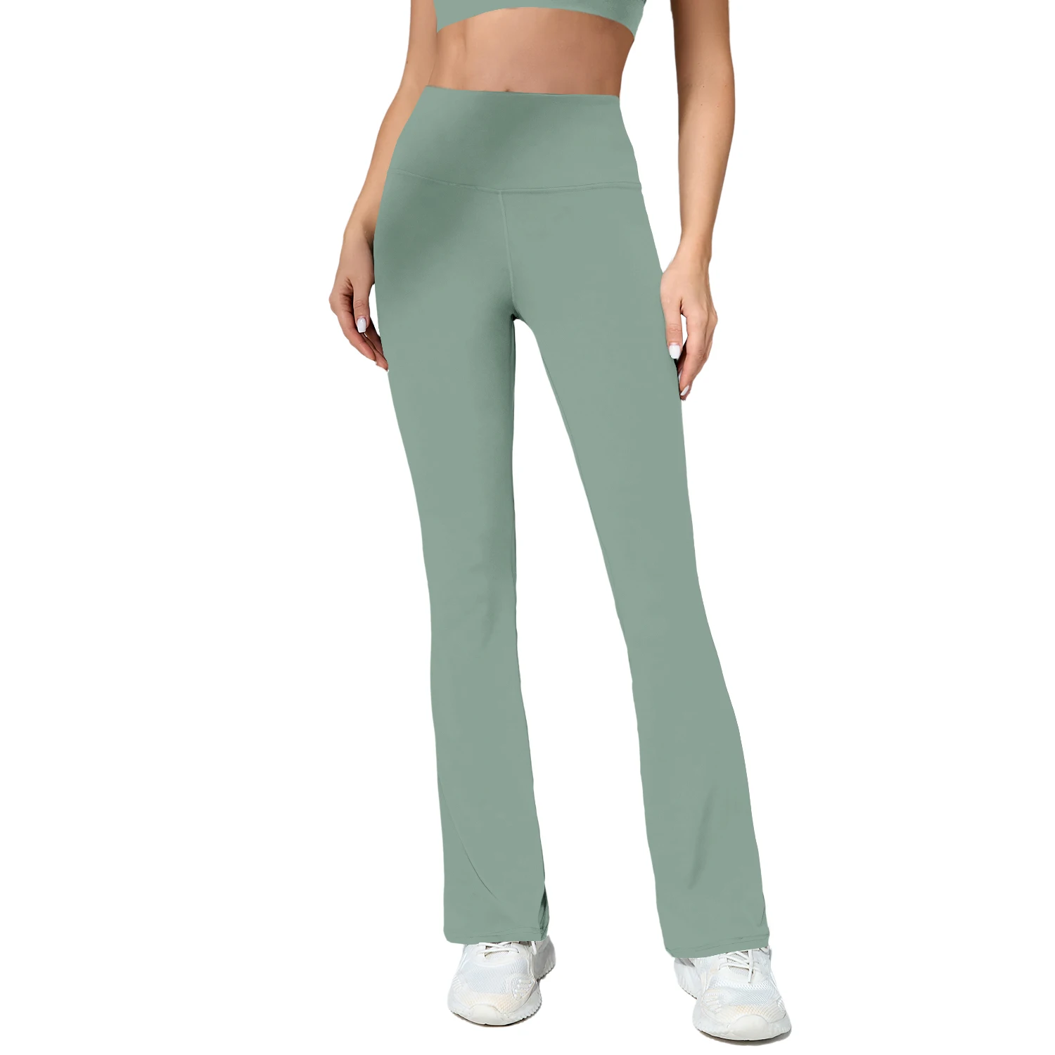 CATHSNNA Women's Flare Leggings High Waist Seamless Flare Yoga Pants with Tummy Control Bell Bottom Leggings
