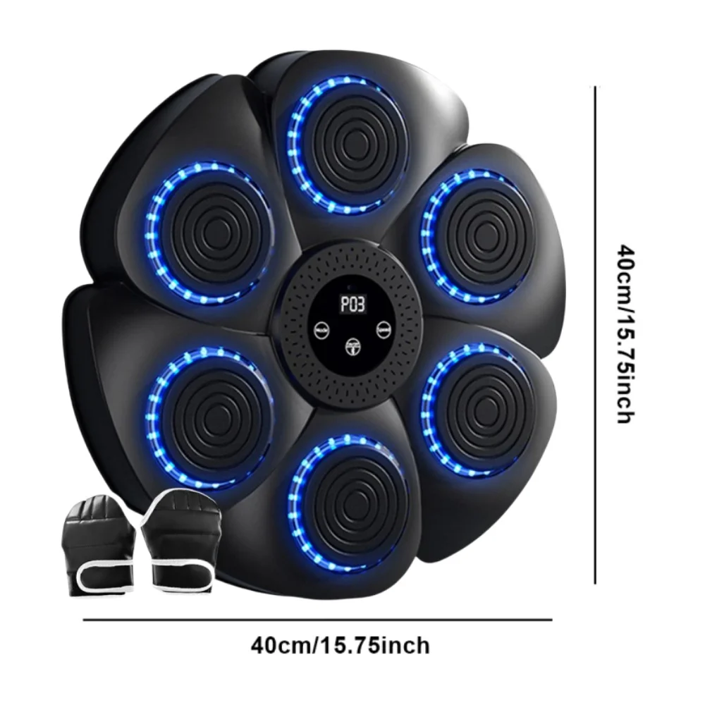 HotHands Punching Ball Musicale - Machine De Boxe Électronique Bluetooth Murale Portable Pour S'entraîner à La Maison