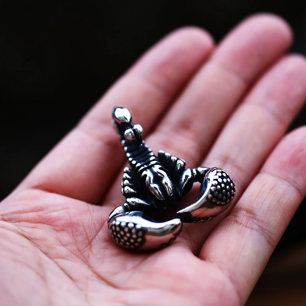 Ailiessy Scorpion Pendant Necklace - Stainless Steel, Scorpio Zodiac, Punk Gothic Jewelry For Women & Men