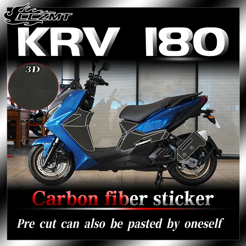 For KYMCO KRV180 3D carbon fiber protection sticker body film decoration sticker waterproof and wear-resistant accessory for bmw gear shift lever decoration cover f10 f18 f15 f30 f34 f20 f25 real carbon fiber car interior gear handle cover accessory