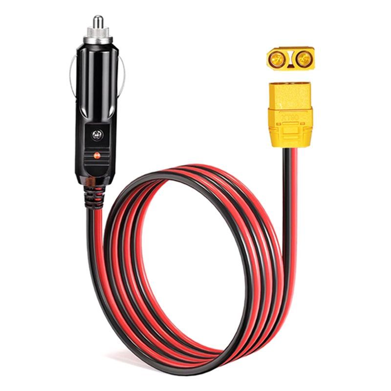 F9-Lighter Charging Cable XT90 Female Connector To Car Cig Lighter Male Plug For Solar Generator Power Station 14AWG 12V