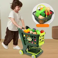 Shopping Cart Pretend Play Toy Grocery Store Pretend Play Toy Kit Stable Structure Role-Playing Games For Birthday New Year 2