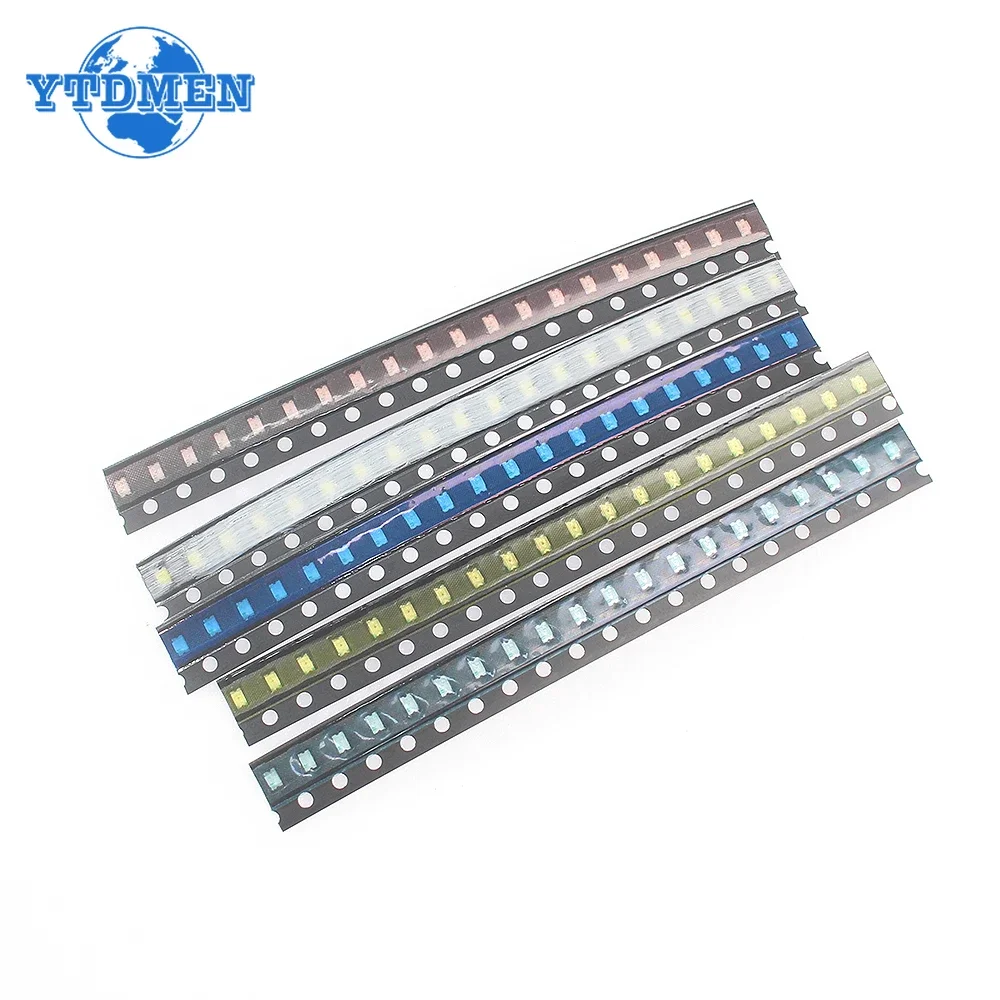 SMD LED 100pcs 0805 Ultra Bright Light Emitting Diode Assorted Kit Red Blue Yellow White Green DIY