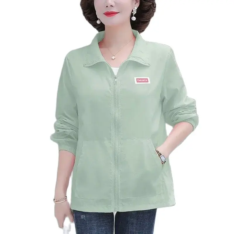 

Sunscreen Clothing Female 2024 Summer New High-End Mom Loose Breathable Korean Fashion Light Thin Women Overcoat