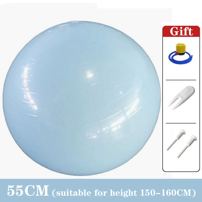 Women Gym Yoga Fitness Ball Thickening Type Anti-explosion Diameter 55/65/75 Cm Pilates Workout Ball Sculpting Legs And Hips