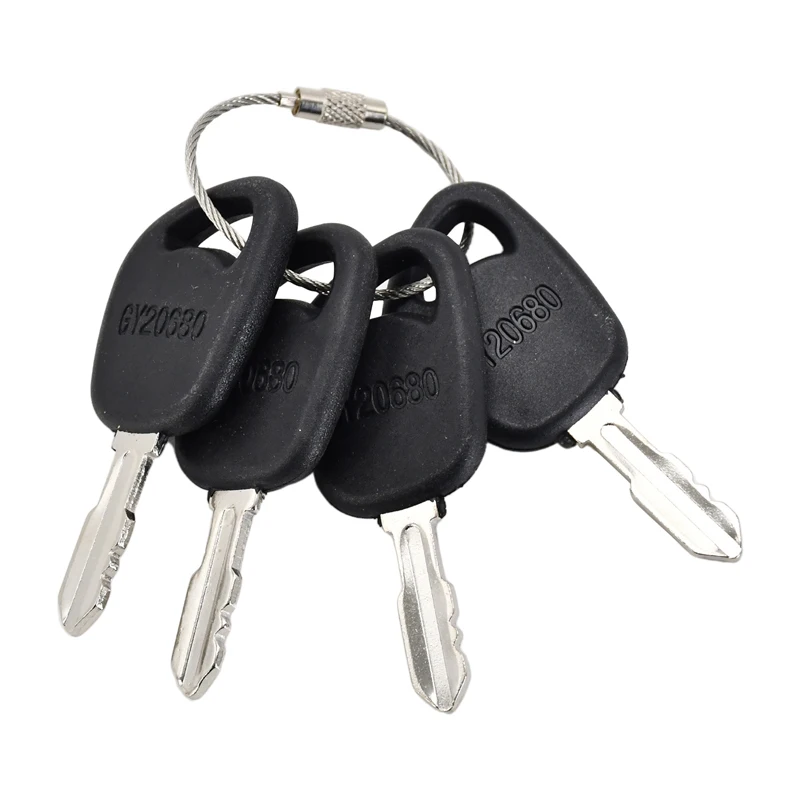 Ignition Key 4pcs 14607 701/45501 Compatible with JCB Backhoe Loader 1CX 214E 2CX 2CX AM 2CXL 3C 3CX 3CX 4WD 3CX-4WD 3DX 4C 4C