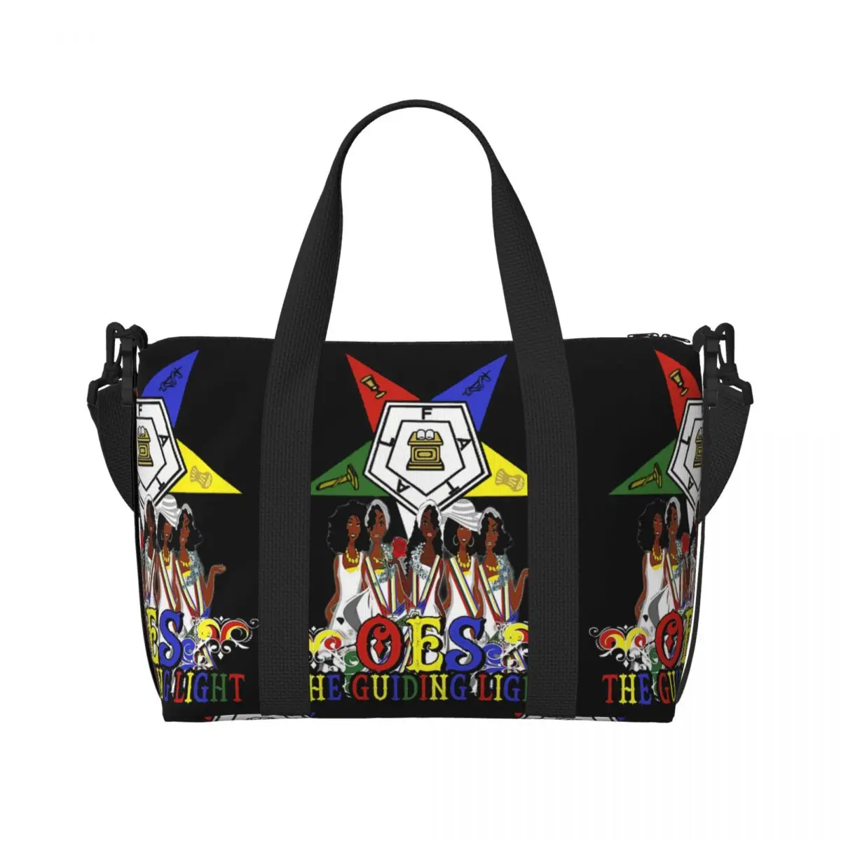 OES Order Of The Eastern Star Sistars The Guiding Light Freemason Tote Bag for Big Capacity Gym Beach Travel Bags