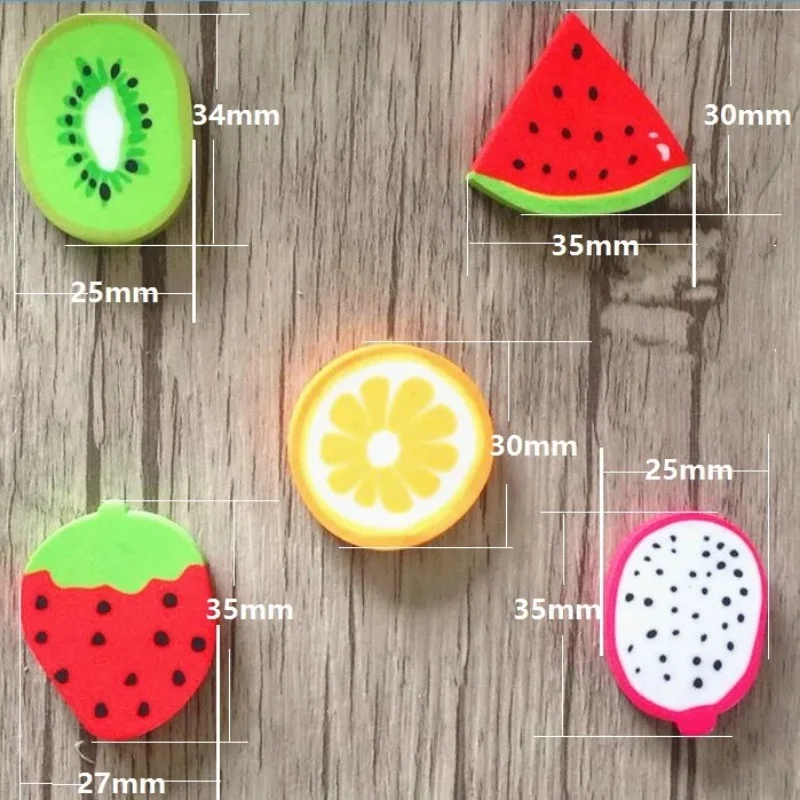 Pencils Eraser 8pcs School Supply Fruit shape Kids Gifts Kids Creative Item Gift Eraser Lovely pencil eraser retractable eraser kneadable eraser biscuit eraser plasticine eraser