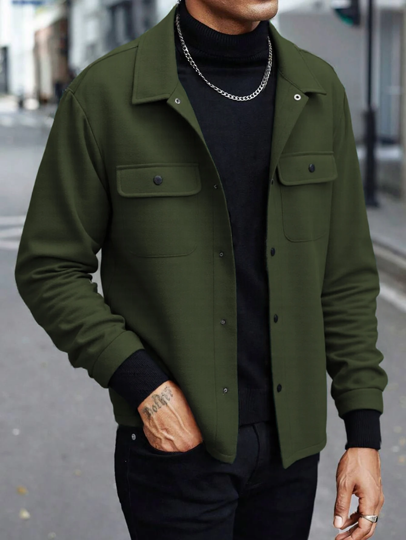 Erkek Günlük Yün Karışımlı Ceket Şık ve Çok Yönlü Tasarım Günlük ve Resmi Durumlar İçin Uygun Her Mevsime Uygun
