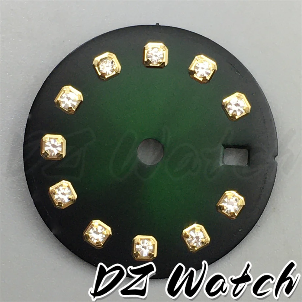 Stunning 20.5mm Multicolor Sunburst Watch Dial with Diamond Markers and Date Window