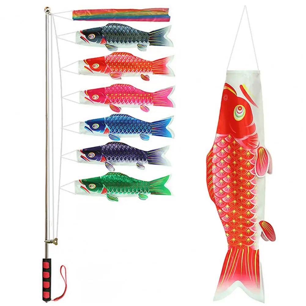 Utile Streamer Alla Carpa Resistente All'Usura Crea Atmosfera Leggera A Forma Di Pesce Streamer Alla Carpa Giapponese