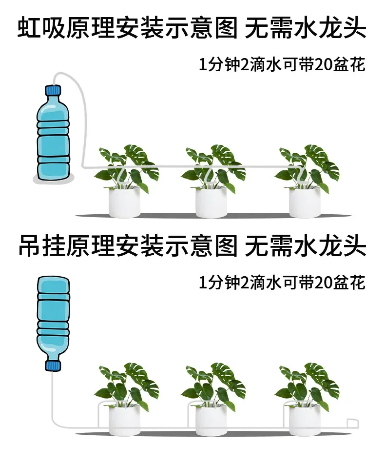 Description Picture 6 of itemLazy Automatic Watering Set Adjustable Dripping Balcony Garden Pot Pot Watering System Timed Drip Irrigator Watering Kits
