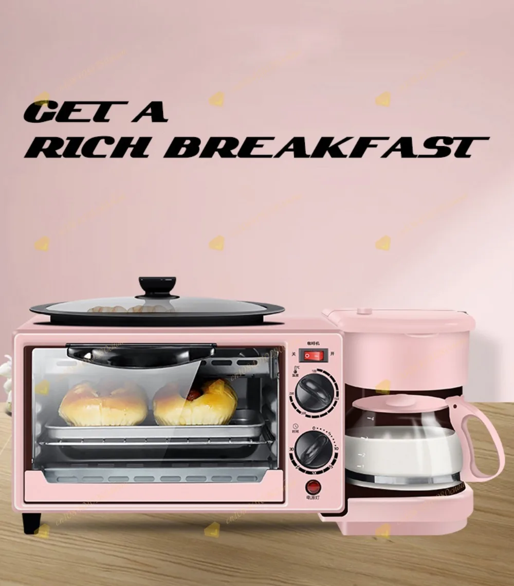 Breakfast machine Household 4-in-1 toaster Electromechanical oven sandwich machi