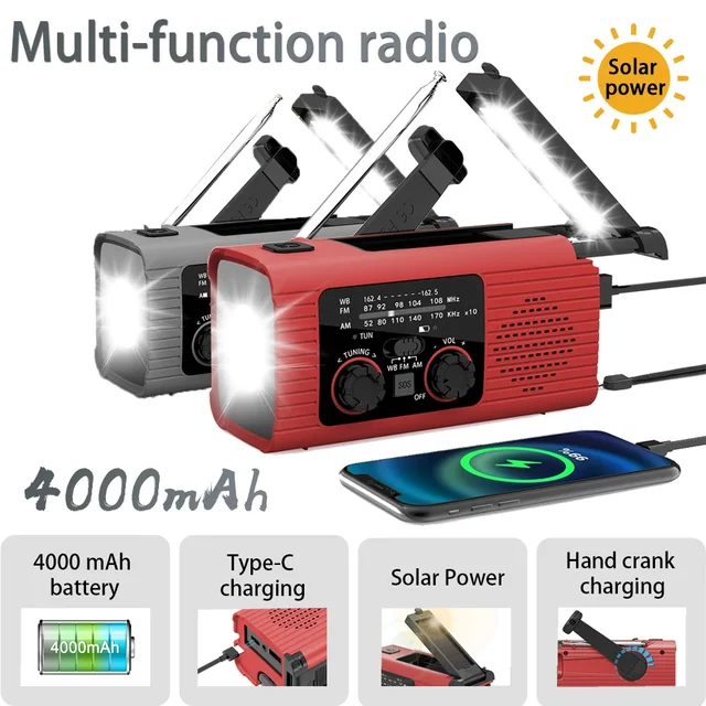 4000mAh Portable Emergency Radio 1