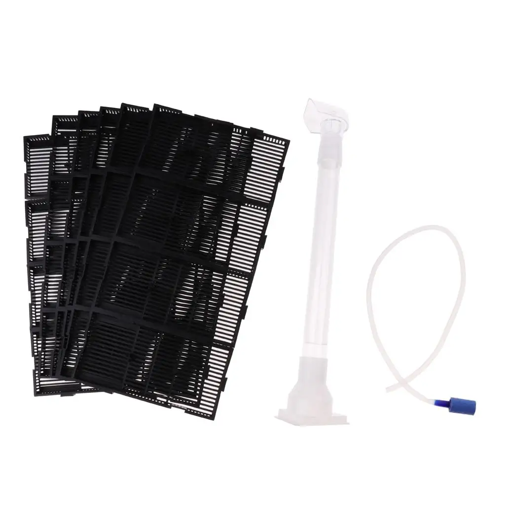 Aquarium Under Gravel Fish Tank Bottom Filtration Plate Filter System Black Without Nozzle Durable Useful aquarium filter