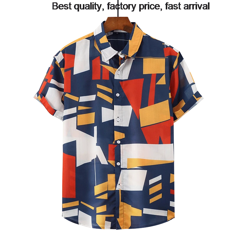 High Quality Luxury Brand Highend Sleeve Trend Casual Geometric