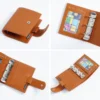 Moterm Regular A9 Size Rings Planner Pebbled Grain Cowhide 3-hole Mini Rings Notebook with 19MM Rings Organizer Journey Diary 3