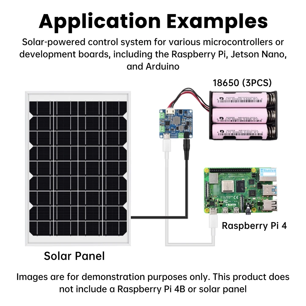 Solar Power Manager Module for Efficient Li-Battery Charging with 5V Output
