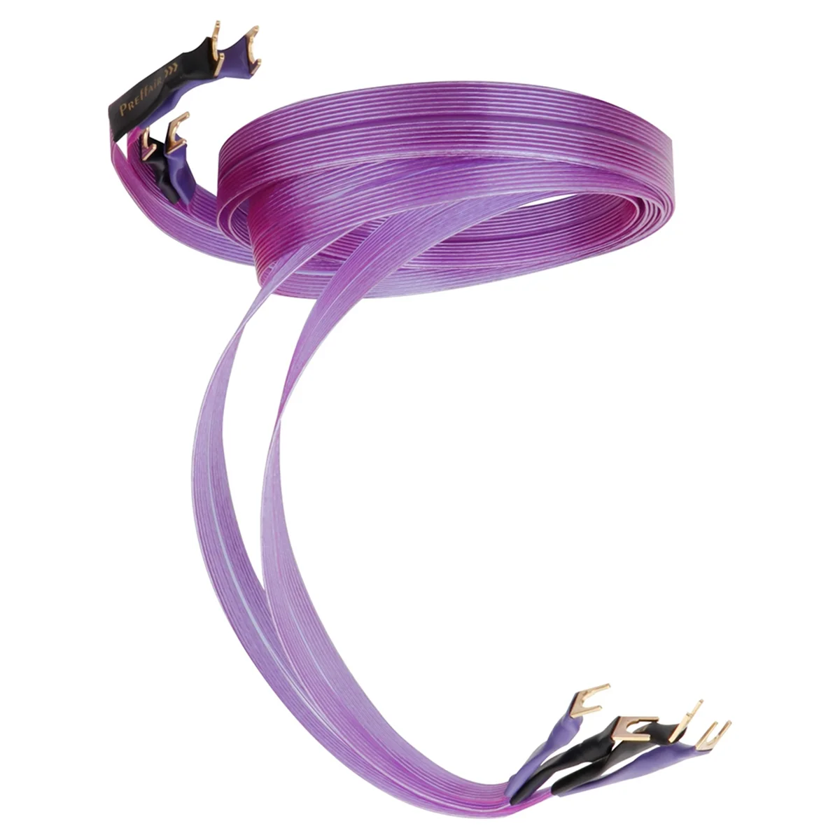 Hot sale HiFi OCC Speaker Cable Hi-End Pure Copper Belt with Serrated -Plated Y Plugs Cable Speaker Amplifier