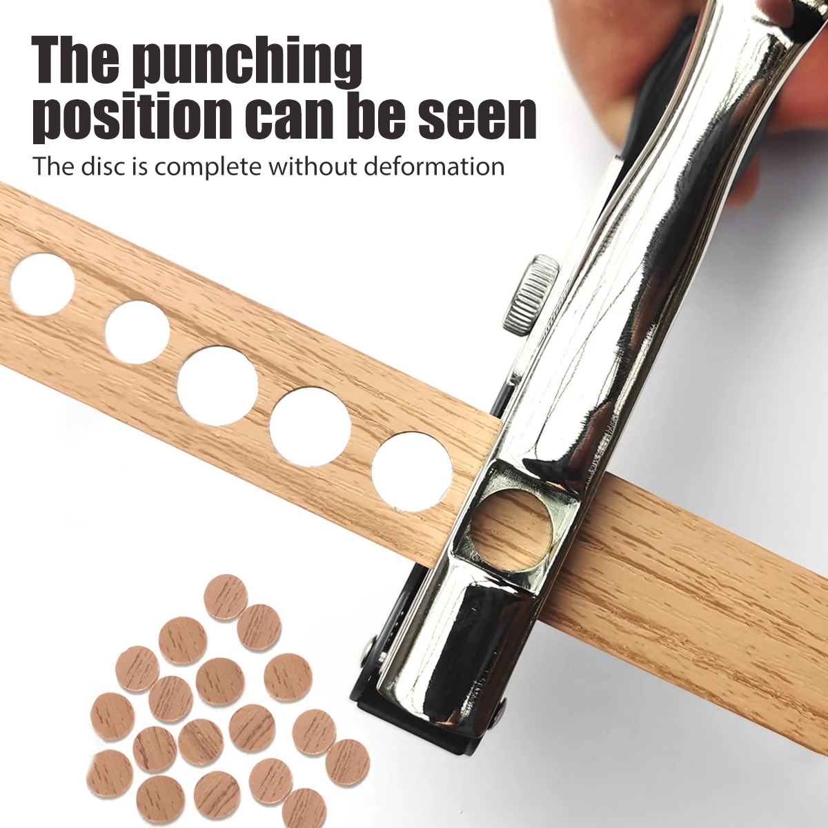 Single Hole Paper Punching Tool 3/8inch Hole Puncher Portable Handheld Long Punch Tool for Paper Cards Plastic Cardboard Metal