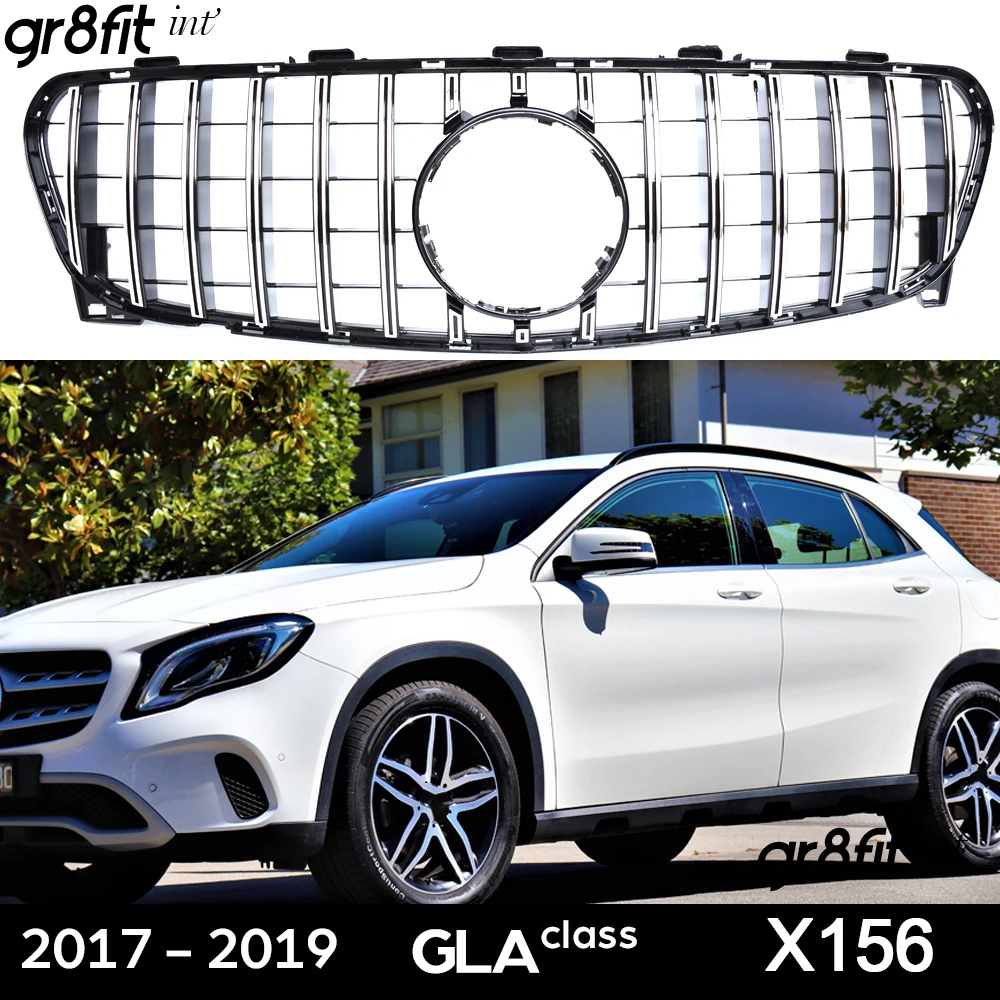 

Решетка переднего бампера panamerican Style из АБС-пластика для Mercedes 2017 - 2019 GLA SUV X156 (с фабричным покрытием) GLA180 GLA200 GLA250