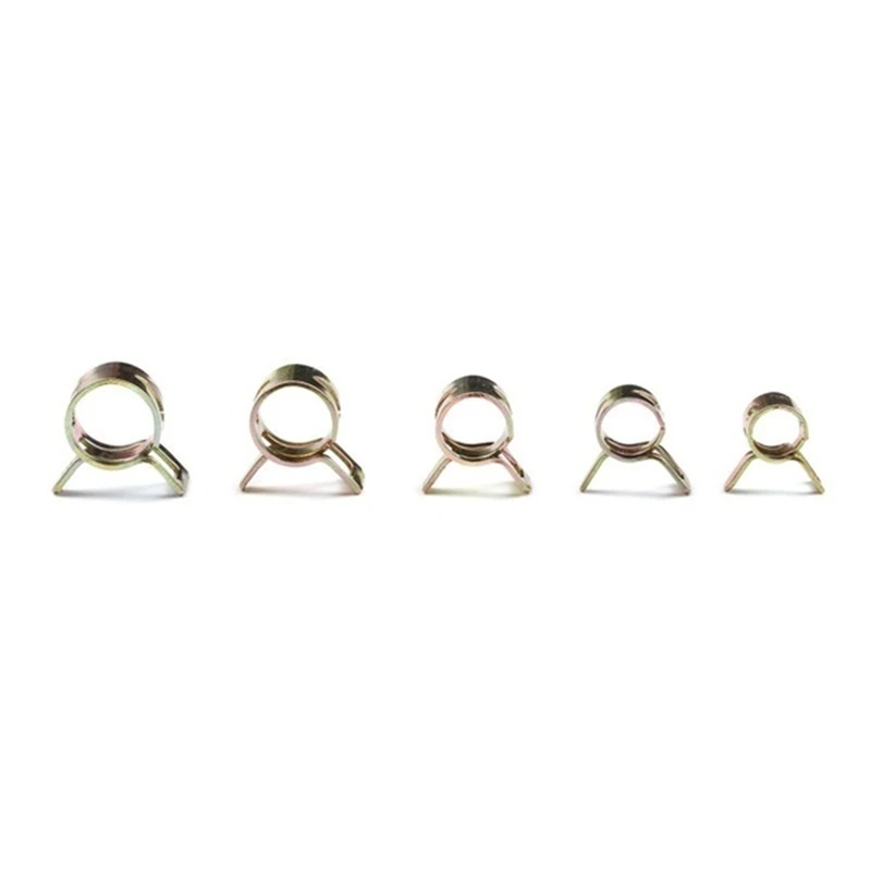 75 PCS Zinc Plated Spring Hose Pipe Clamp Air Clip Clamp ( 6mm 7mm 8mm 9mm 10mm) Spring Hose Clamp