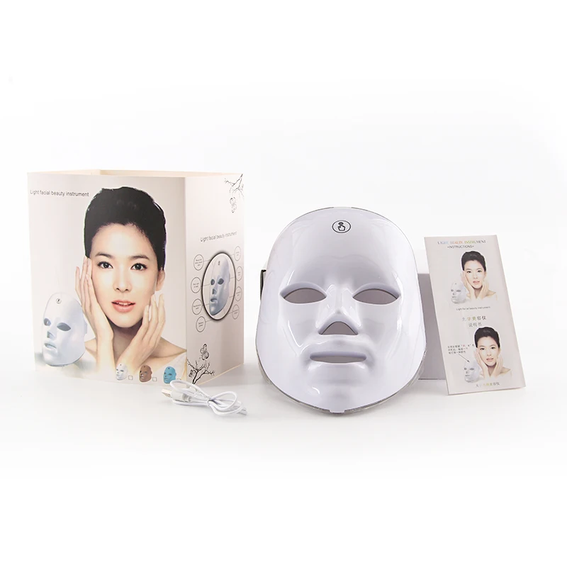 Maschera facciale a LED Terapia della luce rossa Photon Anti-Acne Rimozione delle rughe Ringiovanimento della pelle Sbiancamento Maschera spa Dispositivi di bellezza del viso