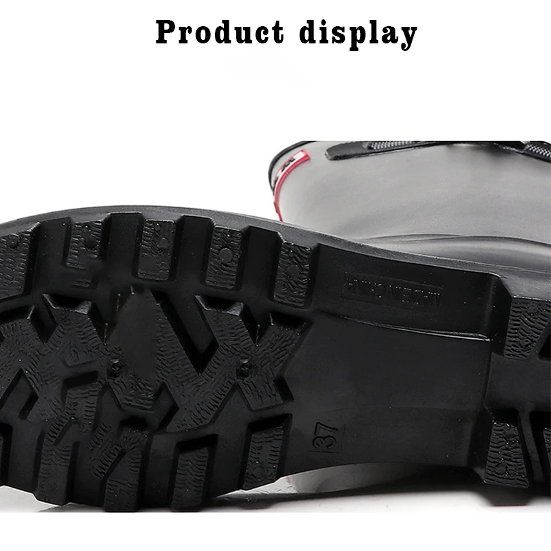 Waterproof Rubber Rain Boots for Men and Women, Fishing Casual Outdoor Shoes, Student, Thick-soled Boots, High Barrel