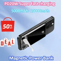 PD20W 10000mAh Magnetic Power Bank Super Slim Wireless Fast Charging External Battery for IWtach MagSafe PowerBank for IPhone 1