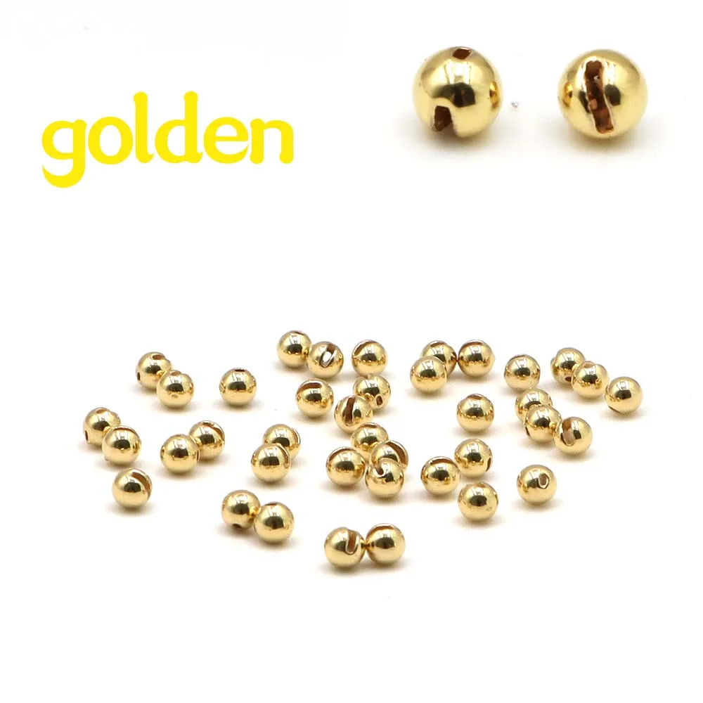 Hot sale Tungsten Slotted Beads 50PCS 1.5-5.5mm Fly Fishing Trout Perch Panfish Hook DIY Fly Tying Material 2