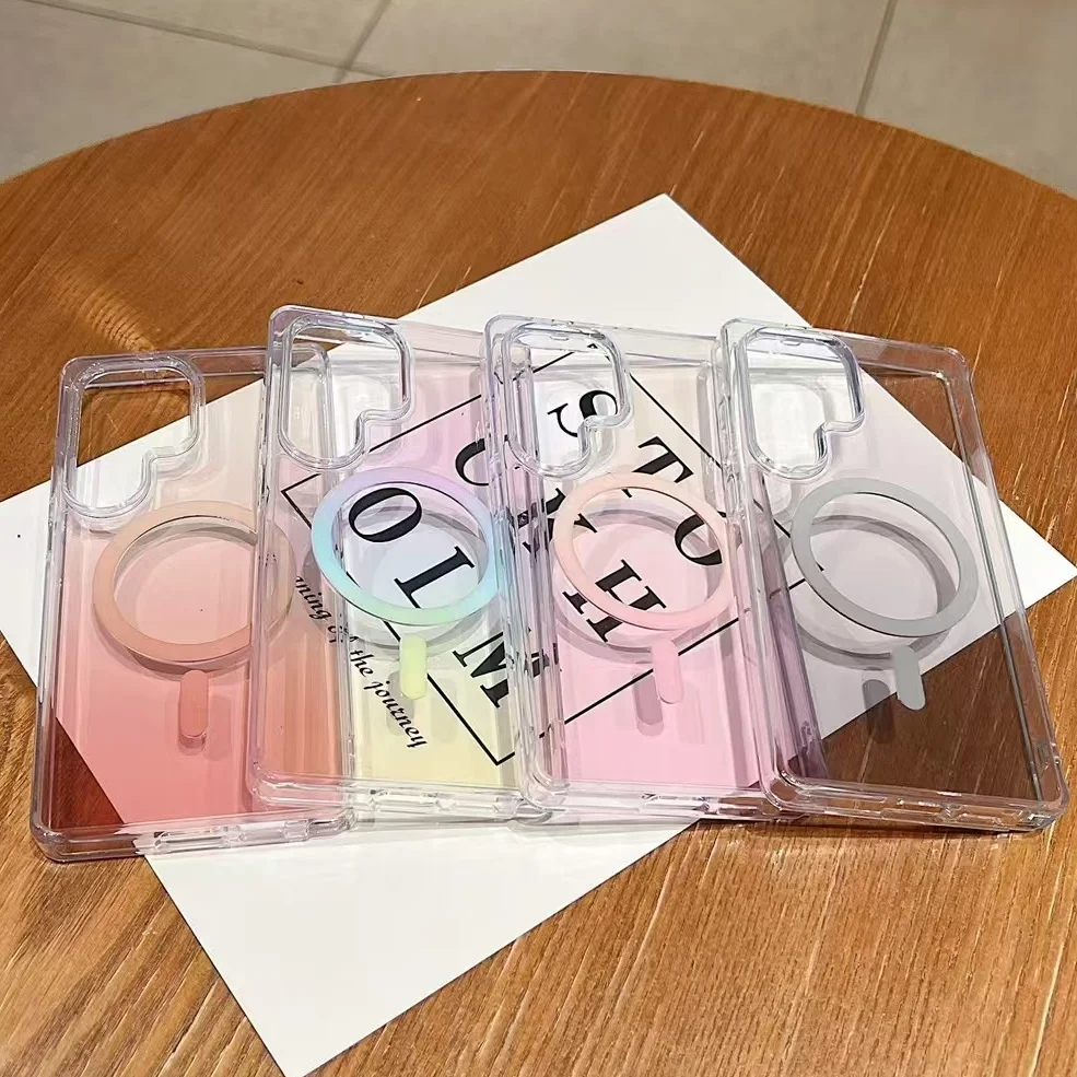 Gradient Transparent Magnetic Luxury Case - Hard Protective Cover