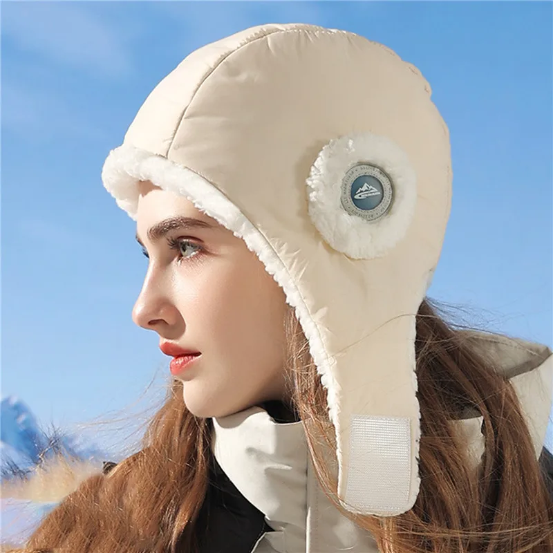

2023 Pilot Winter Hat Outdoor Russian Hat Women's Fashion Hat Winter Warm Hat Plush And Thick Cold Proof Cycling Faux Fur Hats