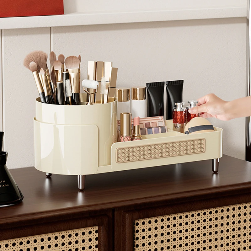 Dresser desktop rotatable multifunctional cosmetic storage box 2