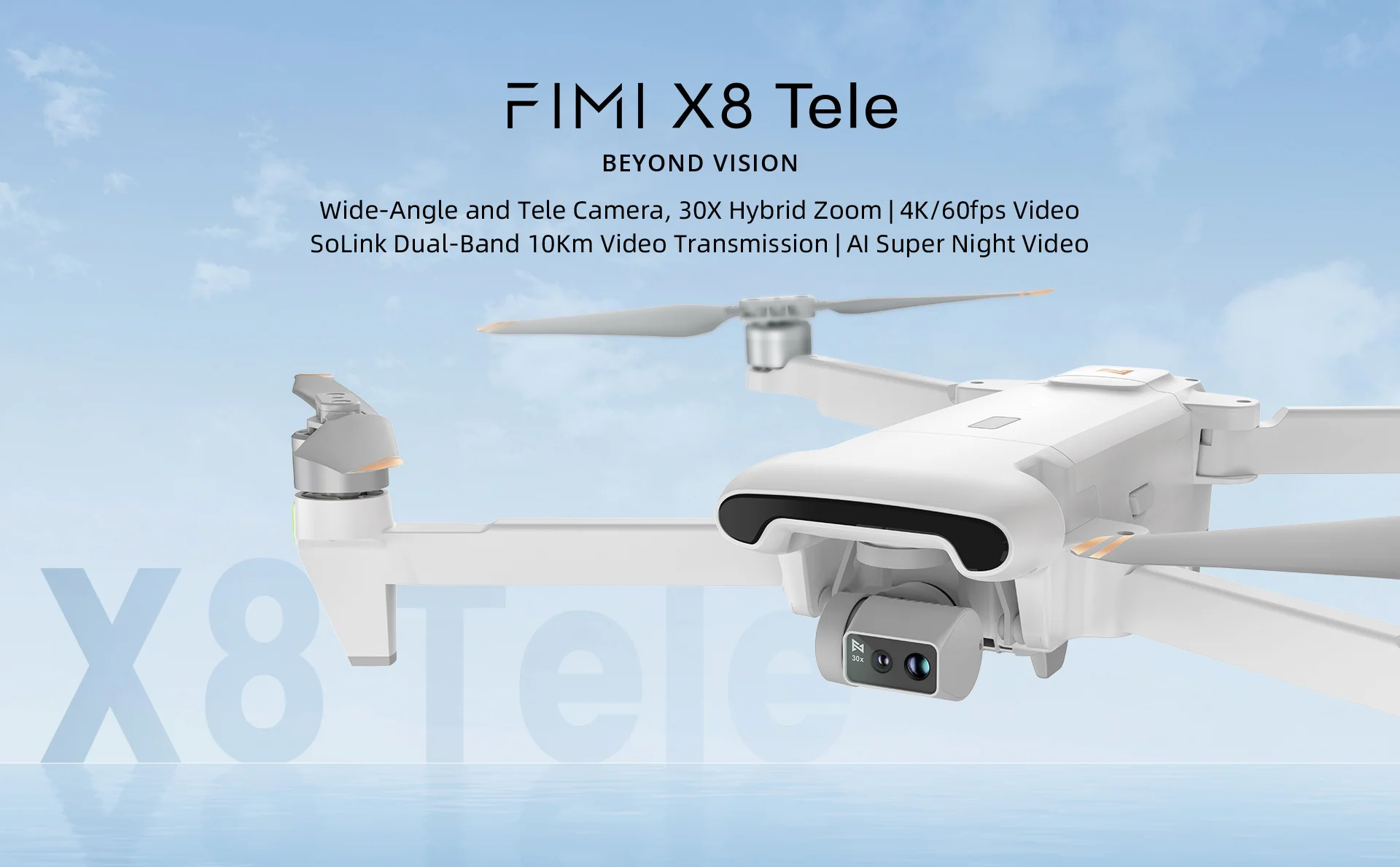 Description Picture 2 of itemFIMI X8 Tele 30X Zoom Drone With Voice Control 3-Axis Gimbal 4k 60FPS HD 30x Hybrid Zoom Camera Super Night Video Drone