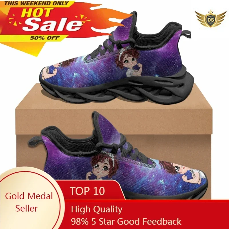 Plus Size48 Casual Shoes Fashion Star Sky Flat Shoes Comfortable Breathable Outdoor Sports Shoes Nurses Day Gift