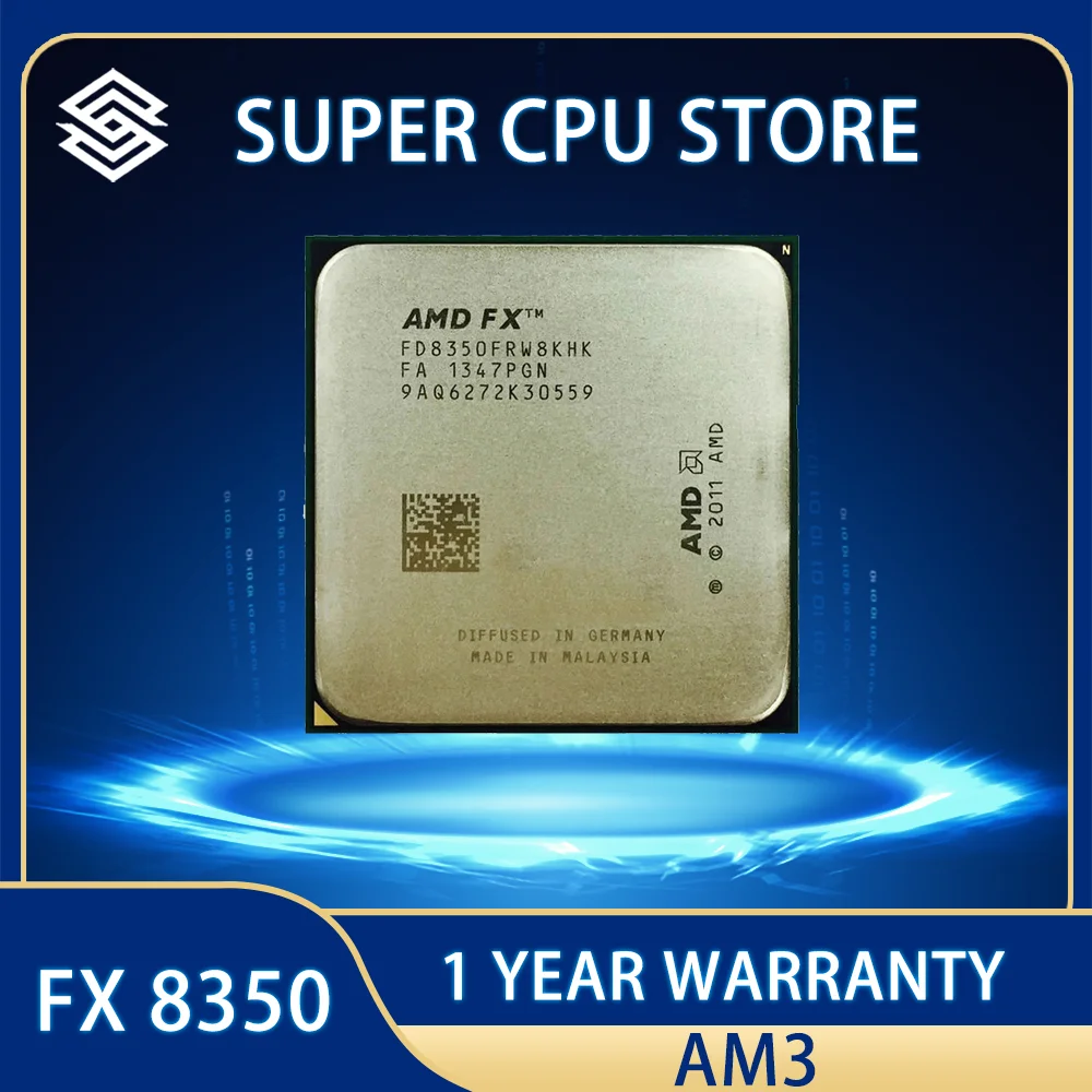 Originale Amd Fx-Series Fx-8350 Fx 8350 Fx8350 4.0G 125W Presa Di Corrente Am3 + Spedizione Gratuita