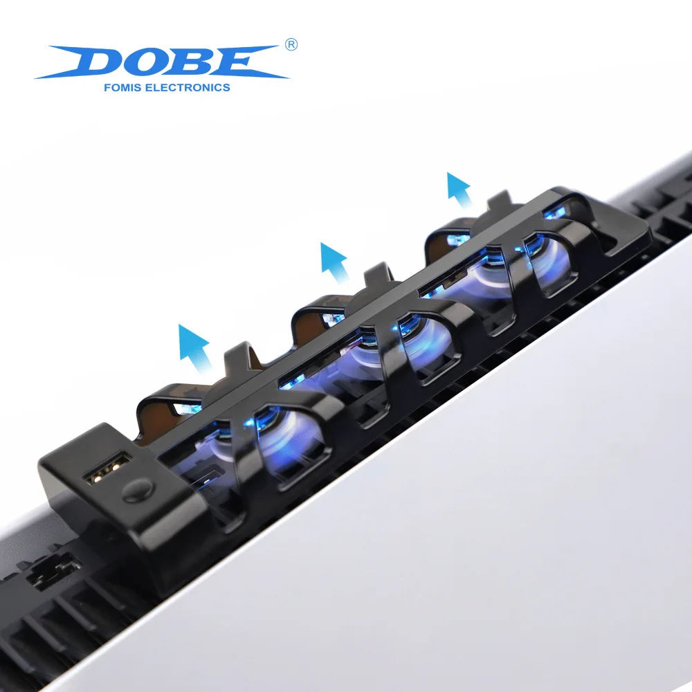 for PS5 Console Cooling Fan for PS5 Console Rear Blue Light Radiator for PS5 Cooling Fan Gaming Accessories TP5-1523