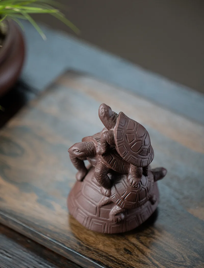 Statue Deco,Tortue Artificielle Multicolore,5 Pièces,Figurines