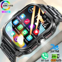 2025 New Smart Watch Men 2.01"HD Screen 3ATM Waterproof Flashlight Health Monitor 400mAh Battery Sport Bluetooth Call Smartwatch 1
