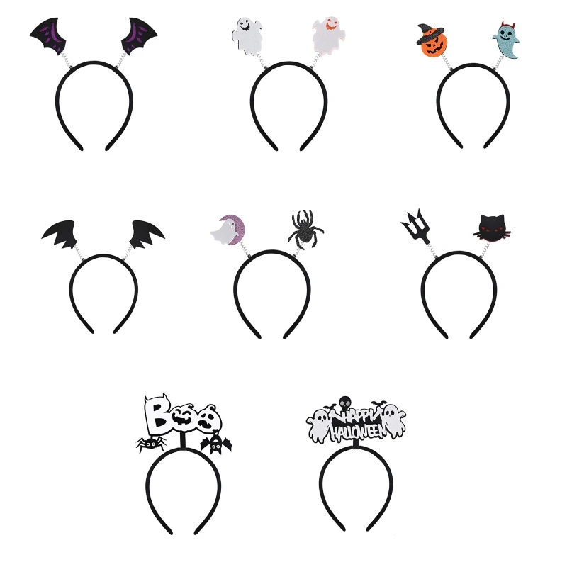 

MXMB Halloween Pumpkin Wing Headband Hair Hoop Headwear for Festival Party