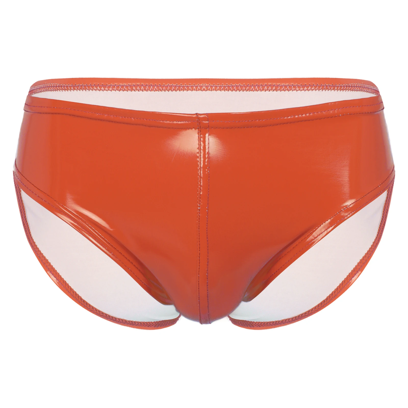 Mens Underwear Wet Look Patent Leather Briefs Panties Elastic