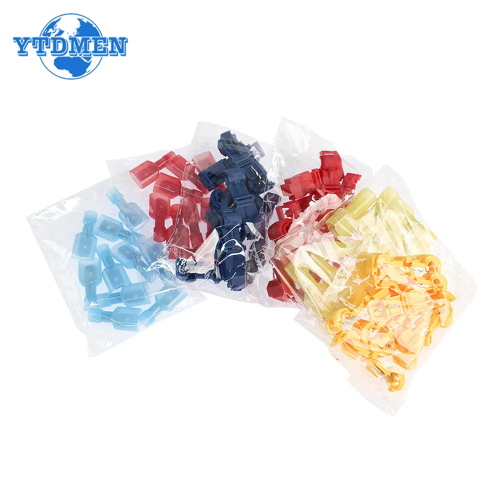 60PCS Wire Terminal T-Tap Connector Quick Electrical Cable Connector Snap Splice Lock Wire Terminals Waterproof wire connectors wiring connector