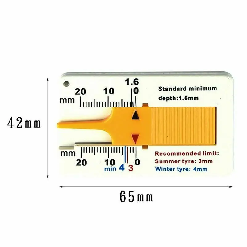 ABS Tyre Tread Depth Gauge Tool 0-20mm for Car Motorcycle Van