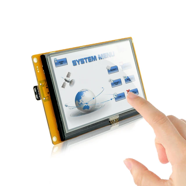 5 Inch HMI Smart TFT LCD Display Module with Controller + Program Support any Microcontroller/MCU with Metal Frame 