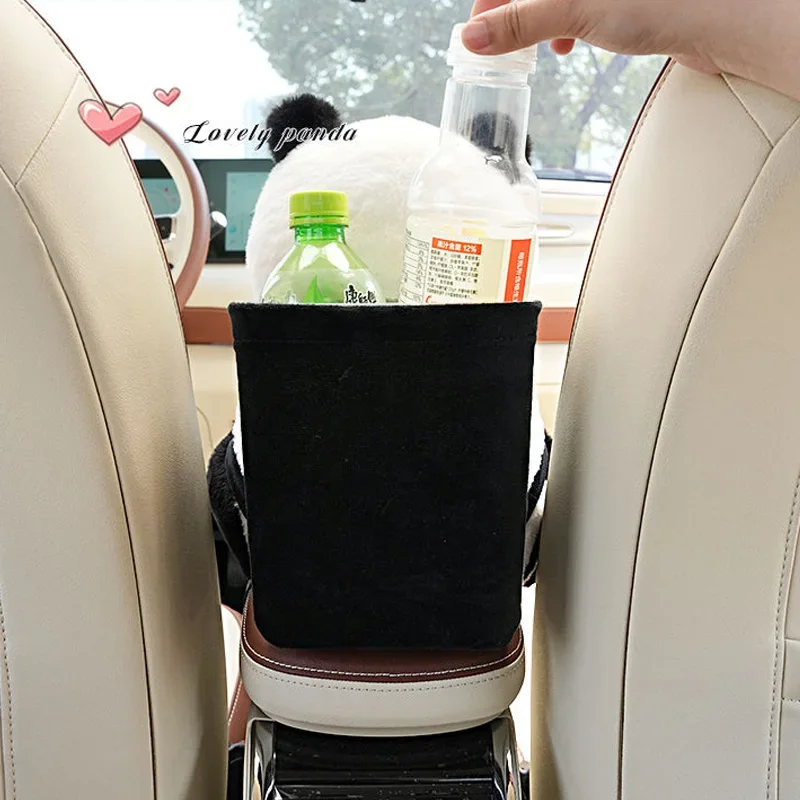 Cartoon Cute Car Tissue Box Creative Car Armrest Box Garbage Can 2 In 1 Tissue Bag Multi-functional Storage Bag For Home Office