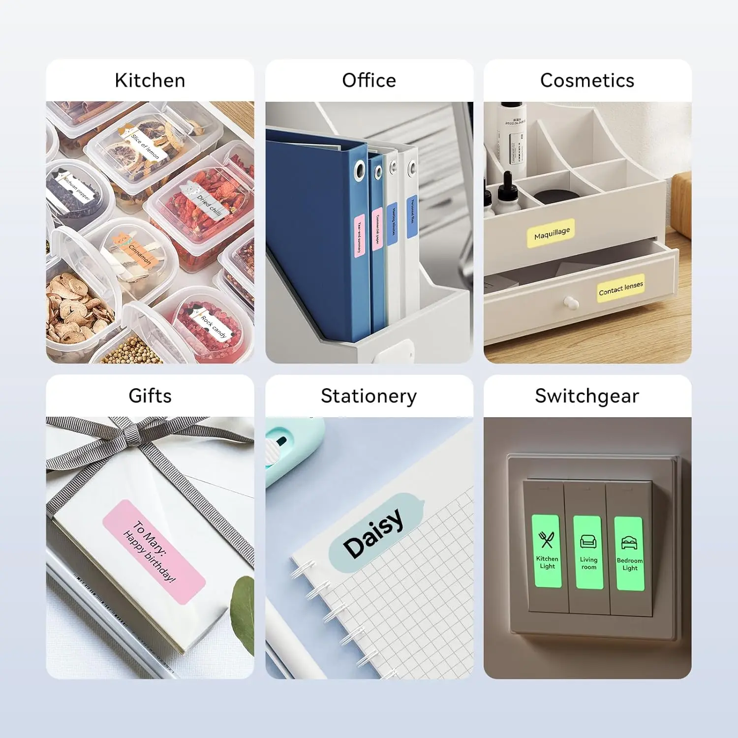 Niimbot Printer D11 D110 D101 Label Sticker 1Roll Color White Transparent Papers Waterproof Anti-Oil Label Mini Portable Printer