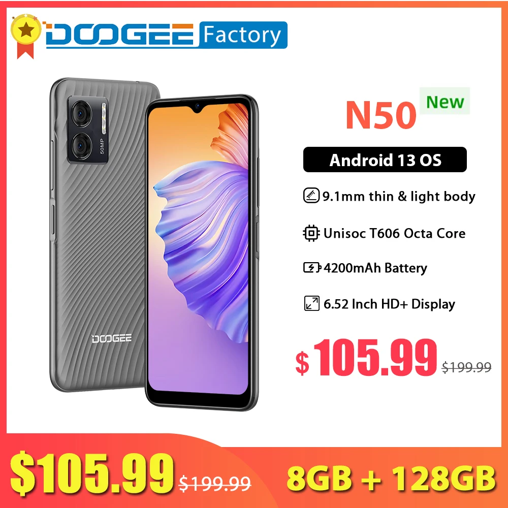 Doogee N50 Pro 8GB 256GB Dual Sim Negro