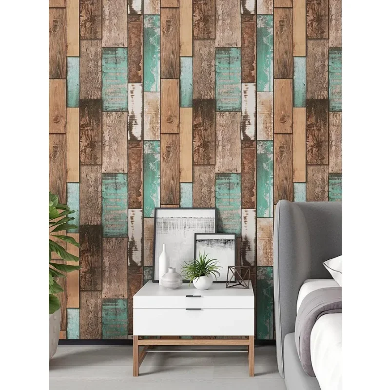 Wooden Pattern PVC Self Adhesive Waterproof Wallpaper Roll for Home Decor Vinyl Removable Contact Paper Peel and Stick Stickers